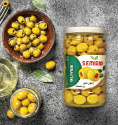 سمیران زیتون شور شیشه ای بی هسته معمولی 630گرمی 12عددی مصرف کننده3،720،000