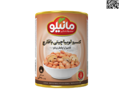مانیلو کنسرو لوبیا با قارچ 400گرمی